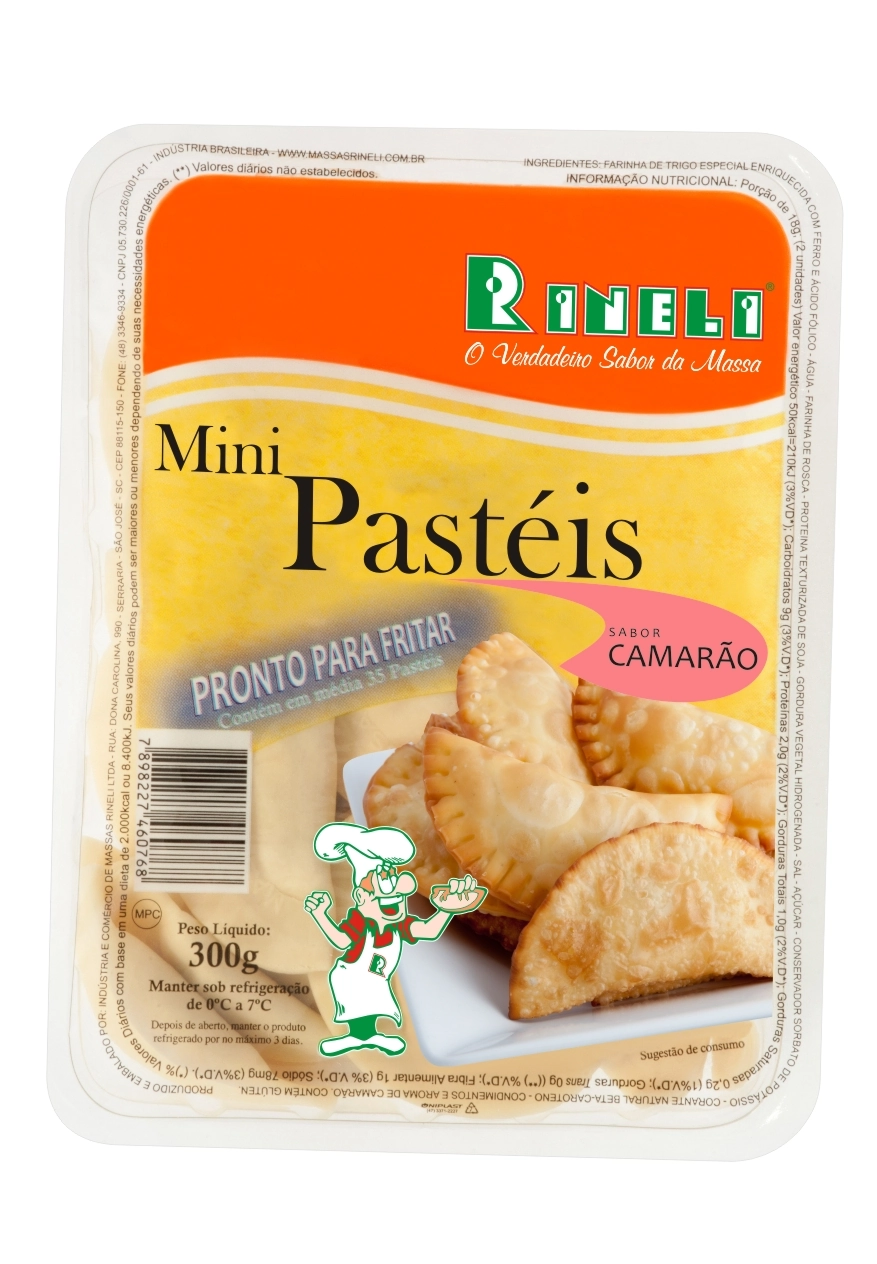 Mini Pastéis Sabor Camarão 300g Rineli