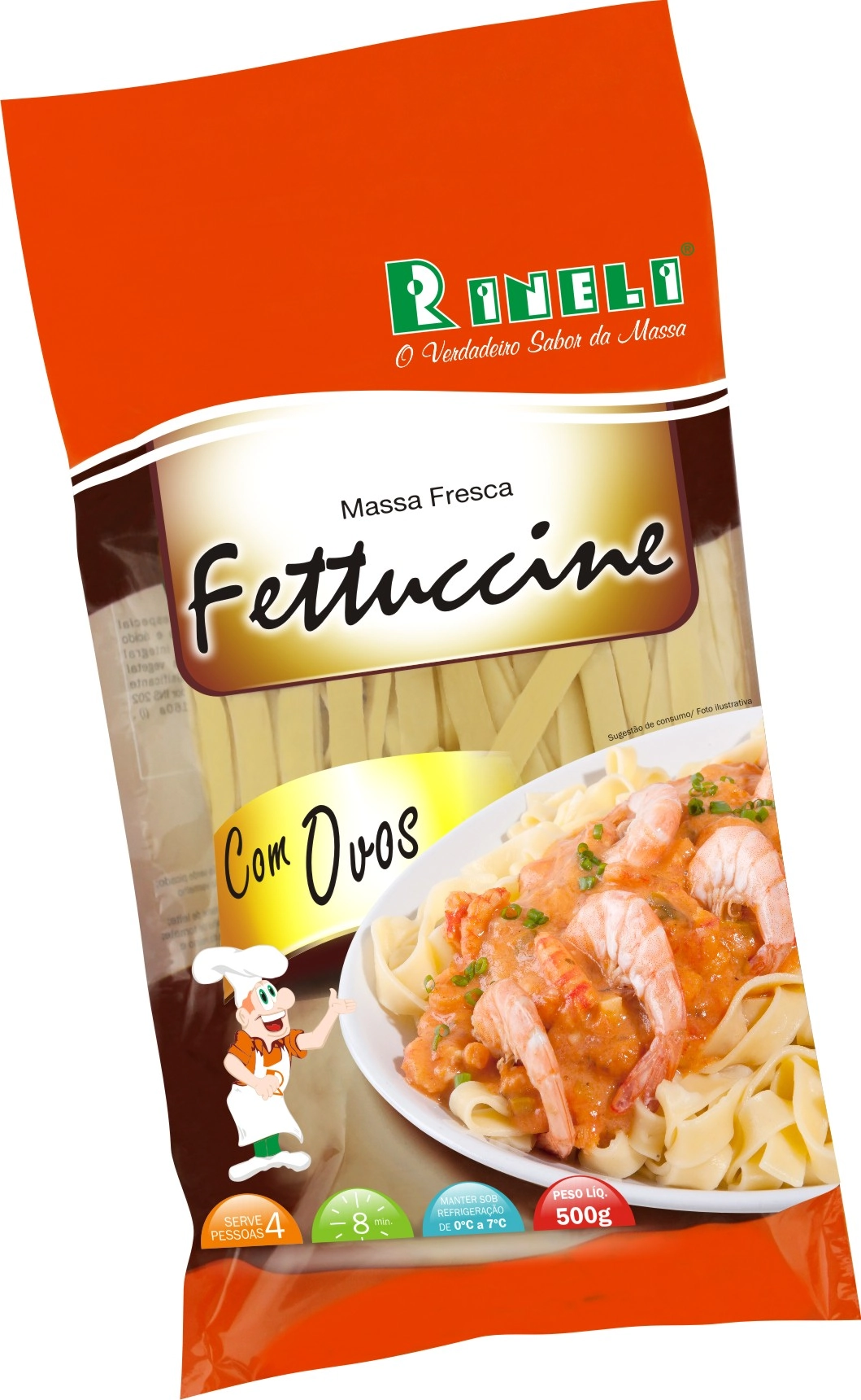 Massa Fresca Fettuccione 500g Rineli
