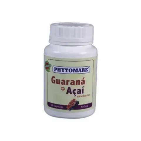 Guarana E Acai 550mg Com 60 Capsulas
