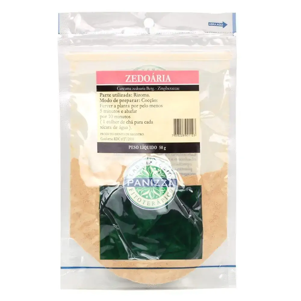Panizza Cha Zedoaria Em Po 50g