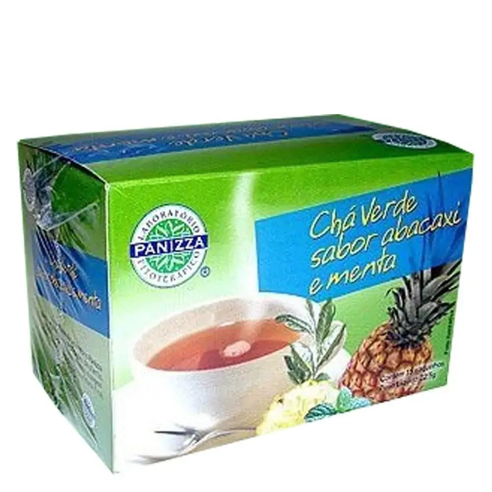 Cha Verde Abacaxi Menta 15 Saches 22,5 Gr Panizza Panizza