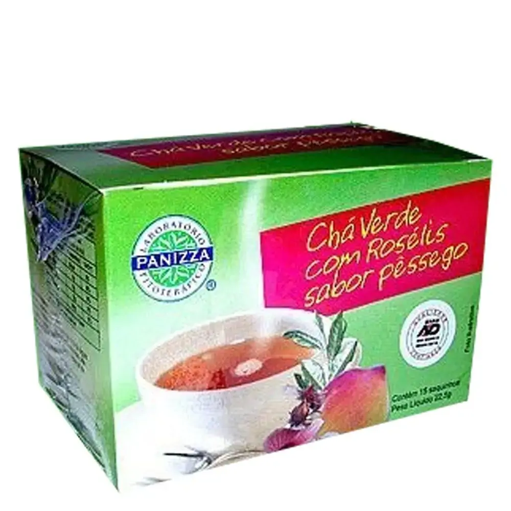 Cha Verde C/ Roselis Sabor Pessego 22,5 G Panizza