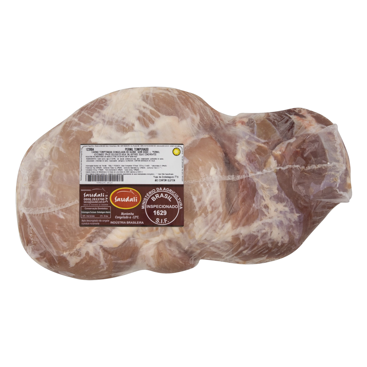 Pernil Suíno Congelado Temperado Sem Osso Saudali