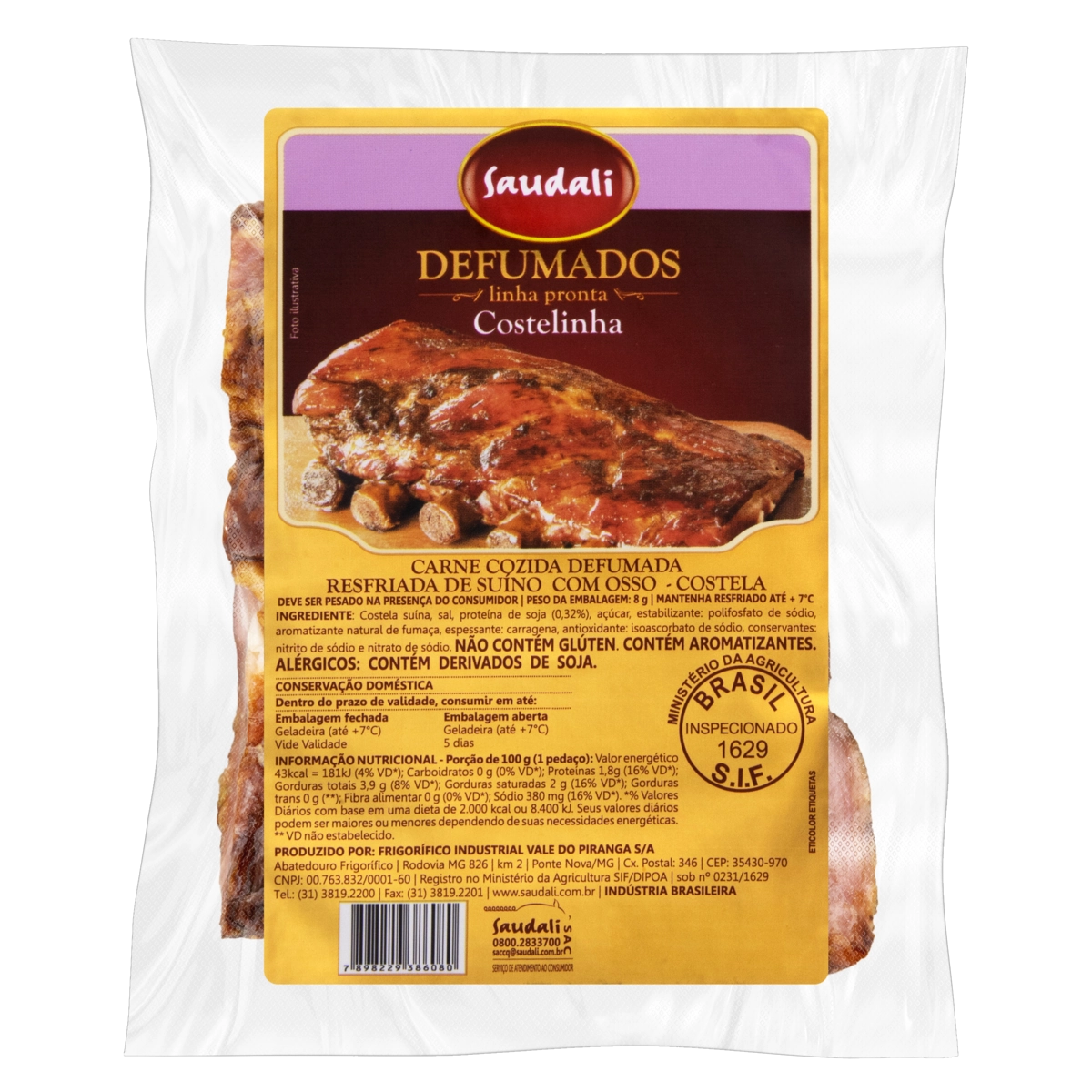 Costelinha Suína Defumada Saudali