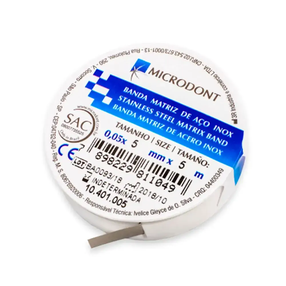 Banda matriz de Aço inox 5mm - Microdont