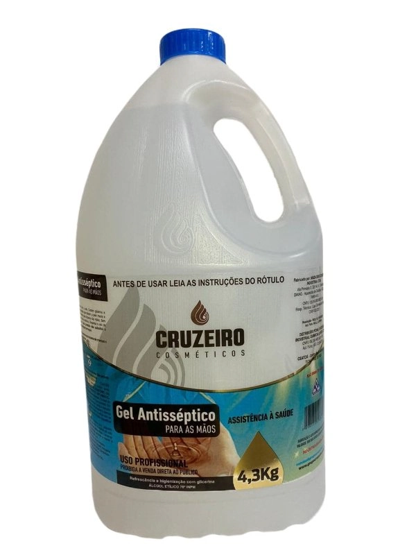 álcool Gel Para As Mãos 4,3kg Antisseptico