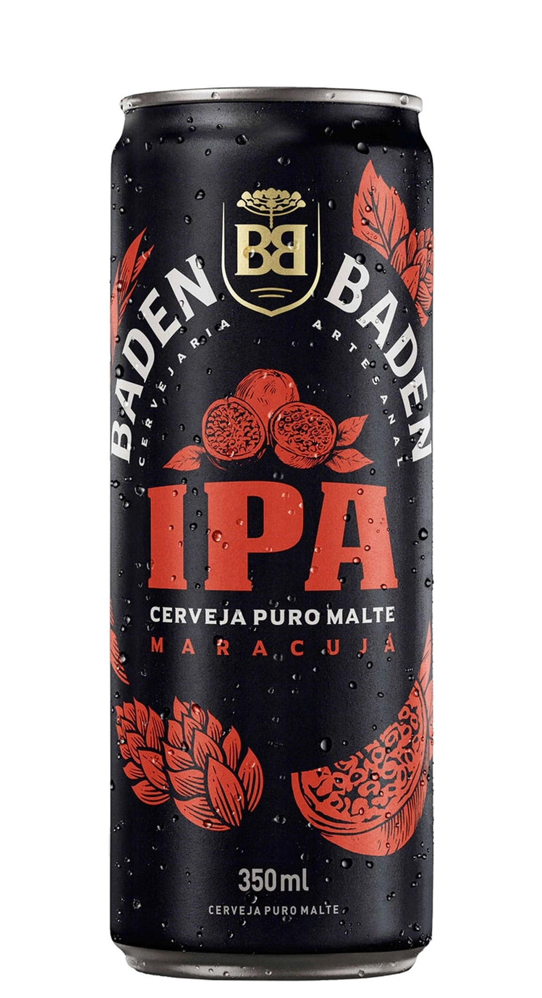 Cerveja Ipa Puro Malte Maracujá Baden Baden Lata 350ml