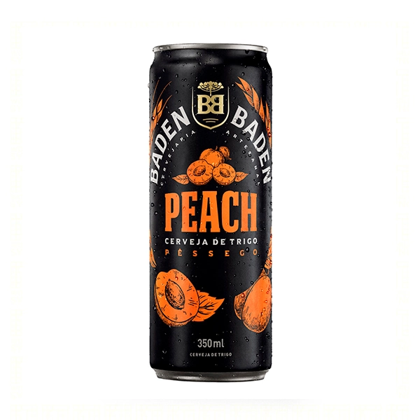 Cerveja De Trigo Peach Baden Baden Lata 350ml
