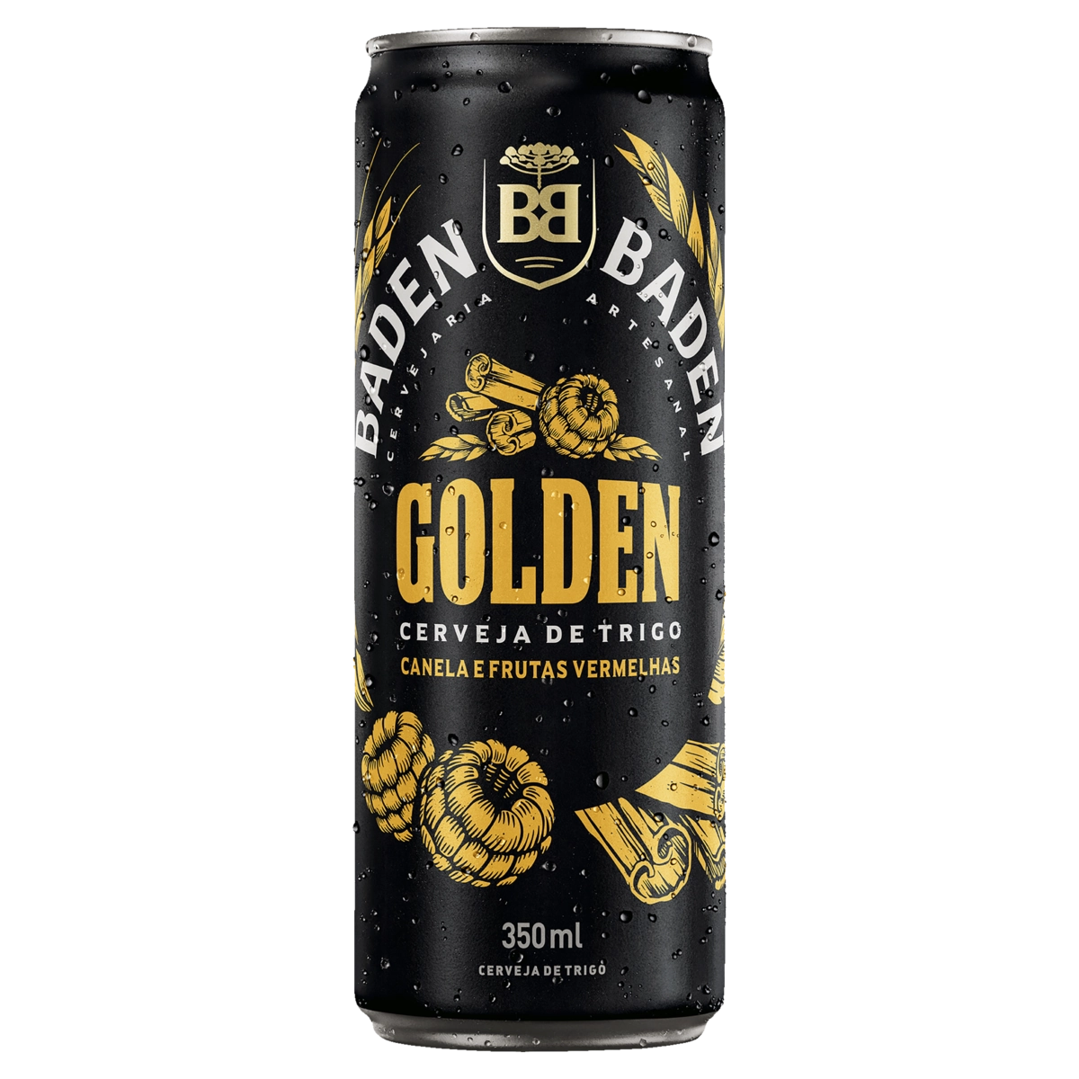 Cerveja Golden Ale Canela E Frutas Vermelhas Baden Baden Lata 350ml
