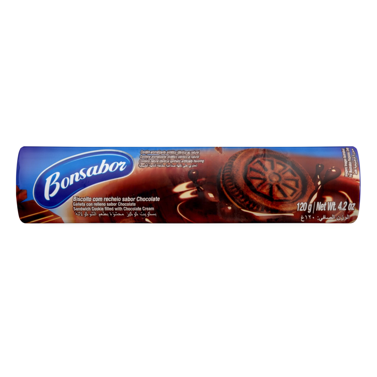 Biscoito Recheio Chocolate Bonsabor Pacote 120g