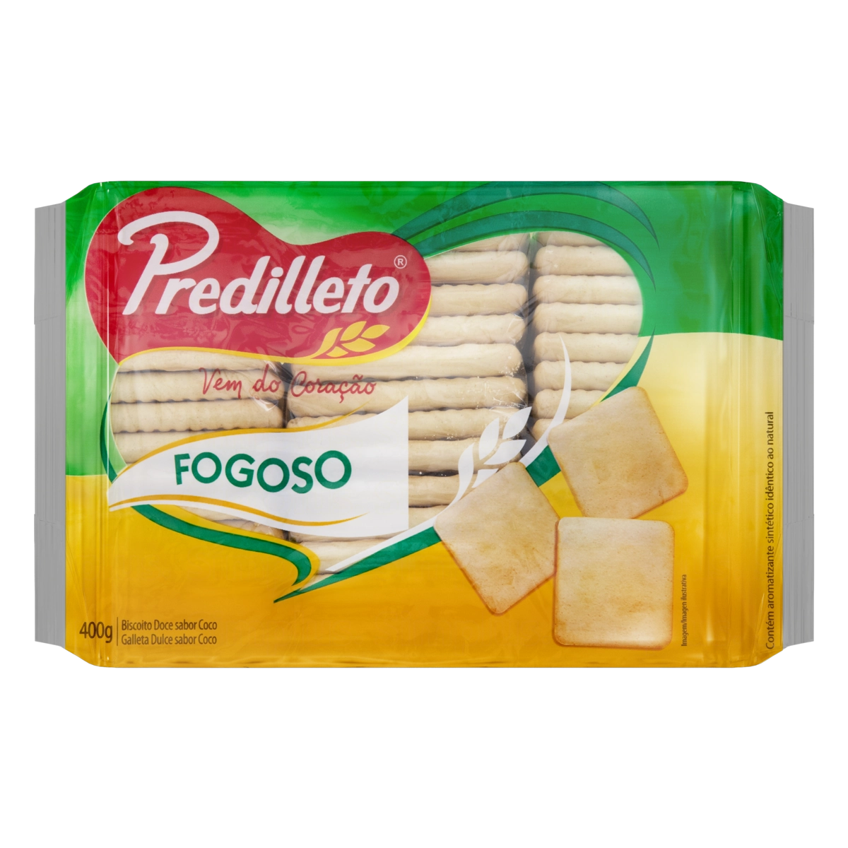 Biscoito Coco Predilleto Fogoso Pacote 400g