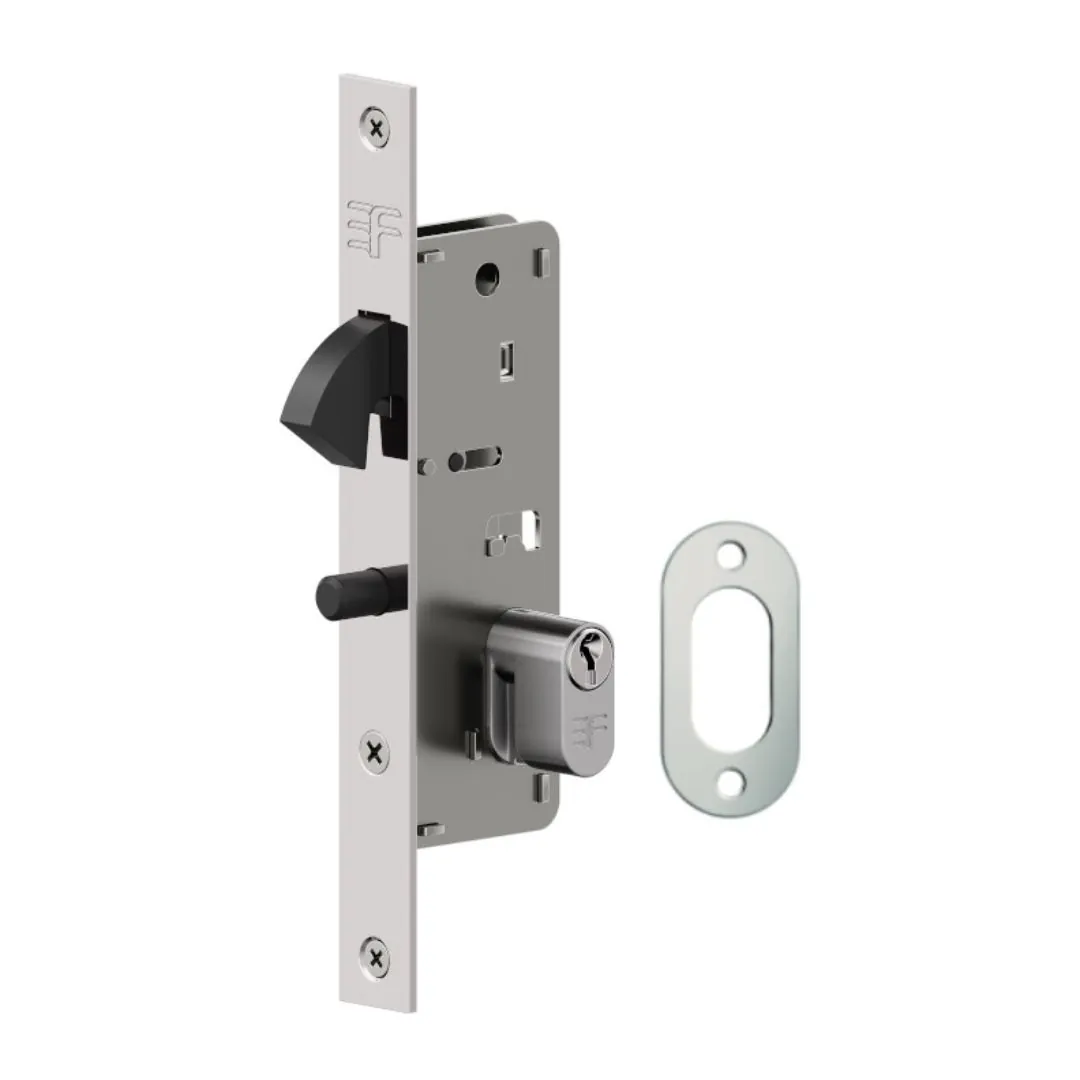 Fechadura Porta Correr Bico Papagaio Interna Cromada 28mm 3f