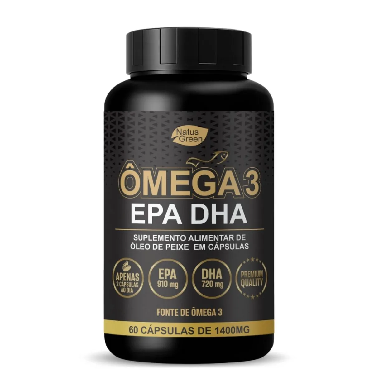 Ômega 3 Super Concentrado 60 cápsulas 1400mg Natus Green