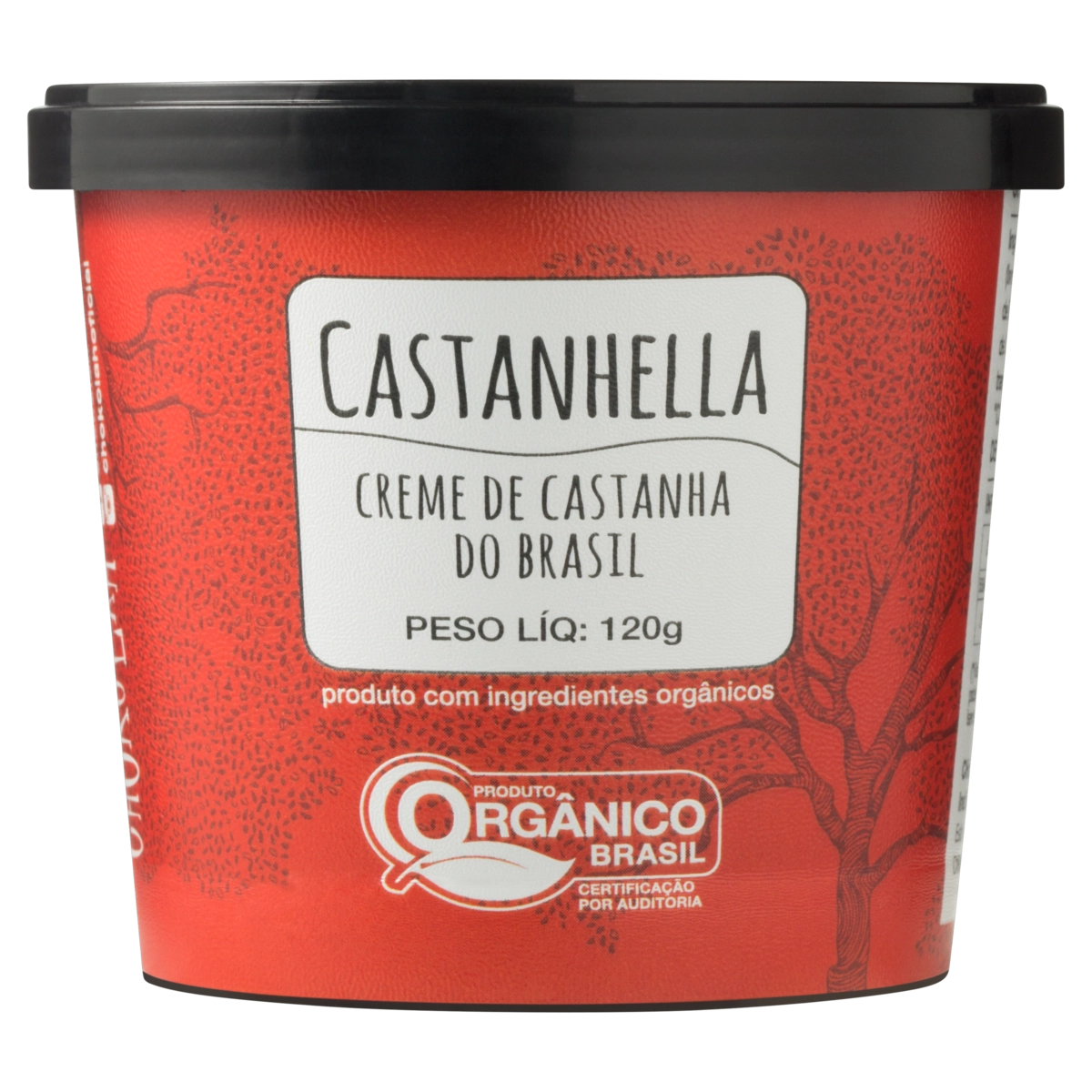 Creme De Castanha Do Brasil Orgânico Chokolah Castanhella Pote 120g