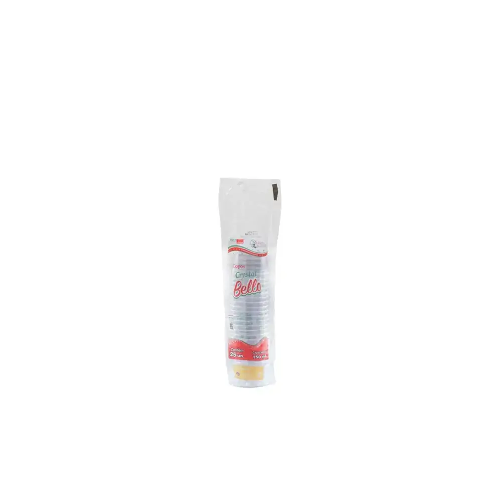 Copo Crystal Bello 150ml C/25 Plastilania