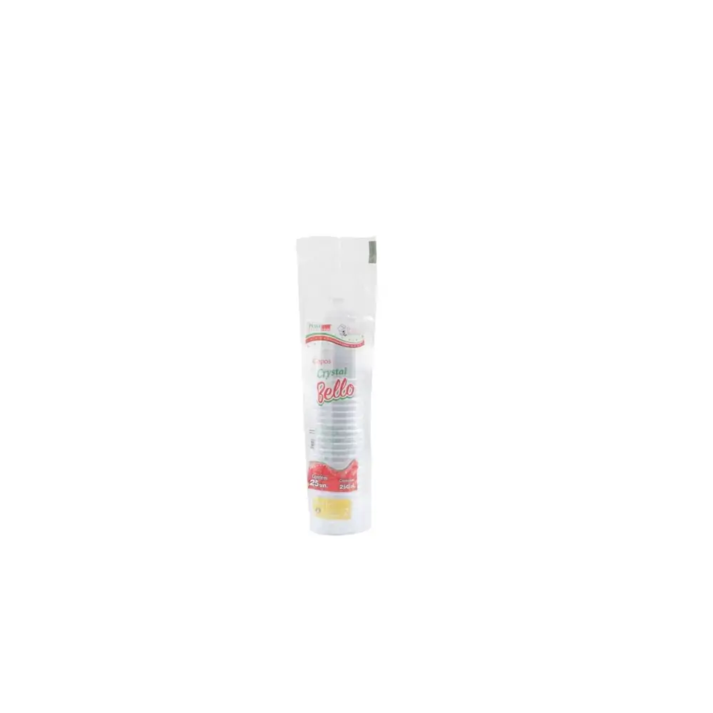 Copo Crystal Bello 250ml C/25 Plastilania