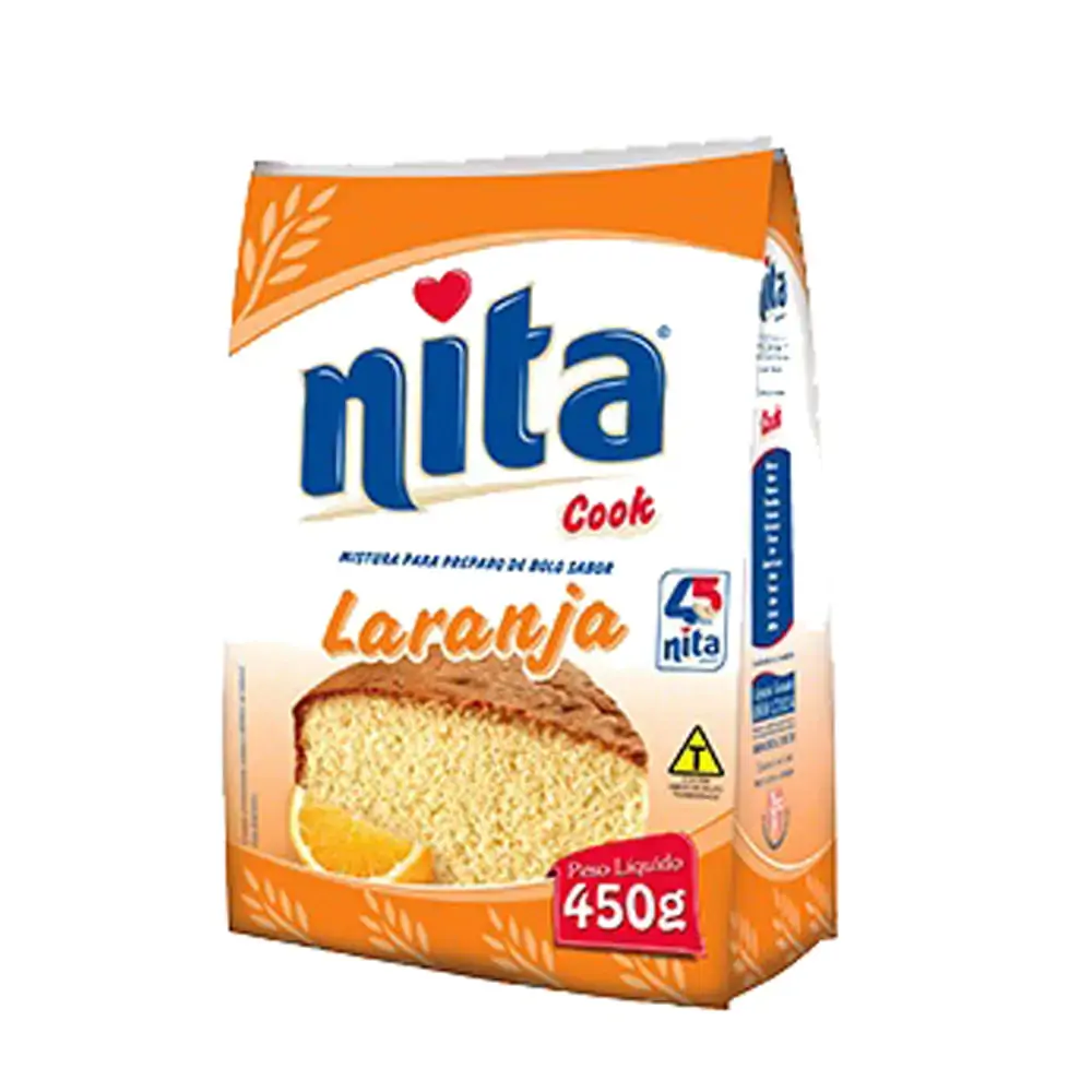 Mistura Para Bolo Laranja Nita Cook Pacote 450g