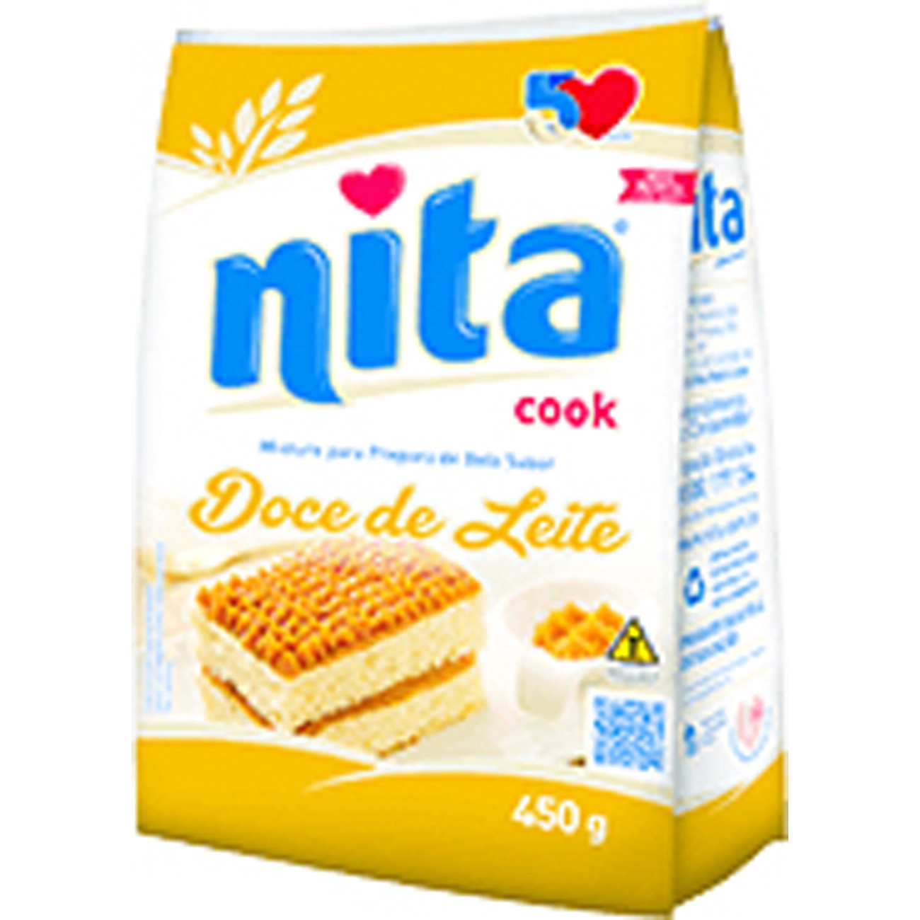 Mistura Para Bolo Doce De Leite Nita Cook Pacote 450g