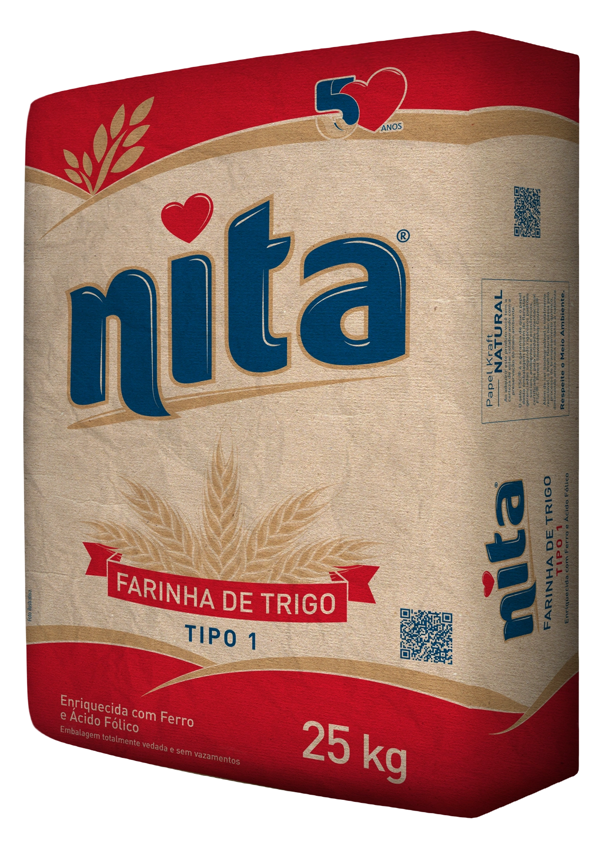 Farinha De Trigo Tipo 1 Nita Saco 25kg