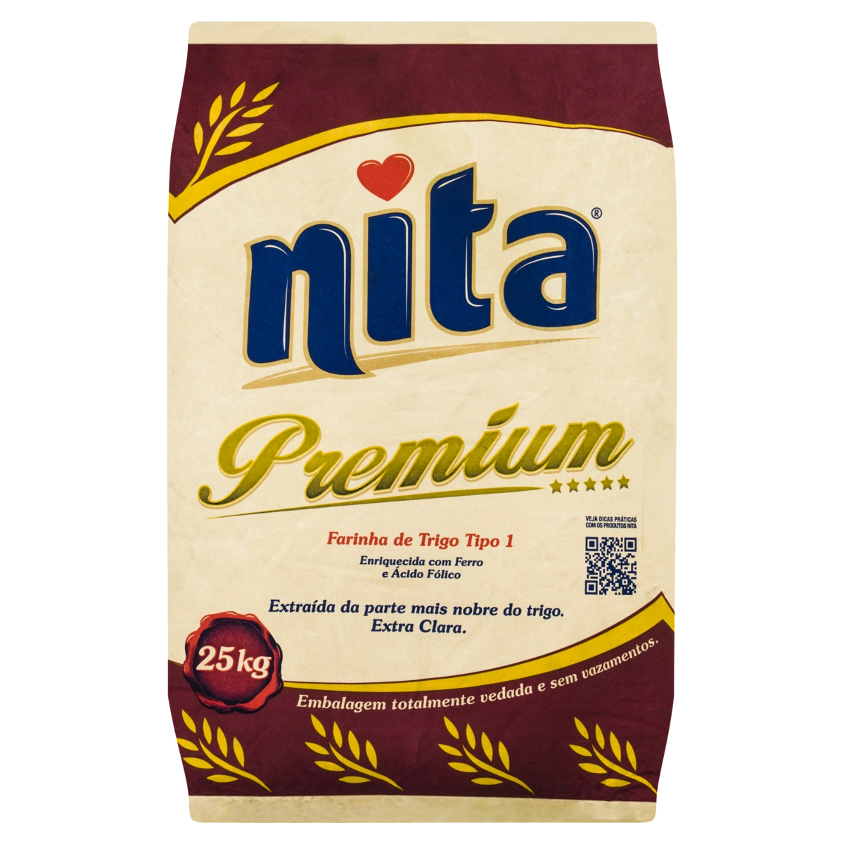 Farinha De Trigo Tipo 1 Nita Premium Saco 25kg
