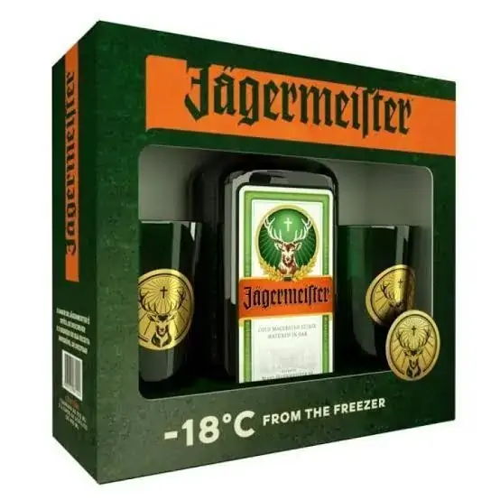 Kit Jagermeister 700 ml + 2 Copos
