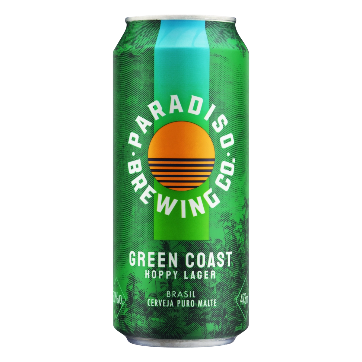Cerveja Hoppy Lager Puro Malte Green Coast Paradiso Brewing Co. Lata 473ml