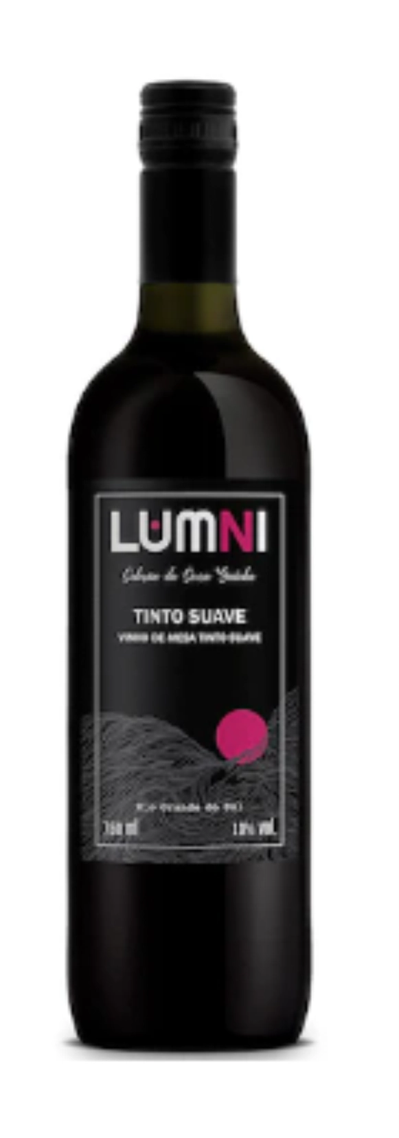 Vinho Brasileiro Tinto Suave Lumni Bordô Isabel Serra Gaúcha Garrafa 750ml