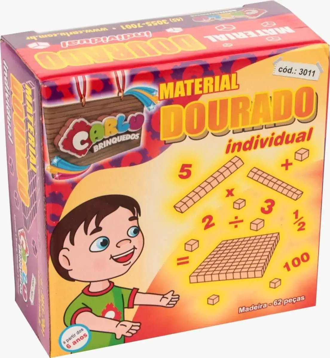 Material Dourado Individual 62 Peças - Carlu