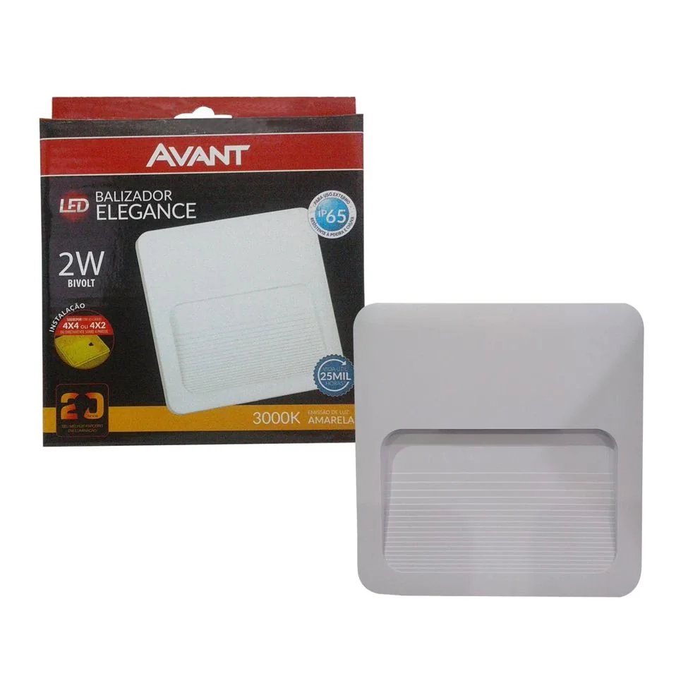 Balizador elegance IP65 2W Branco Quente AVANT