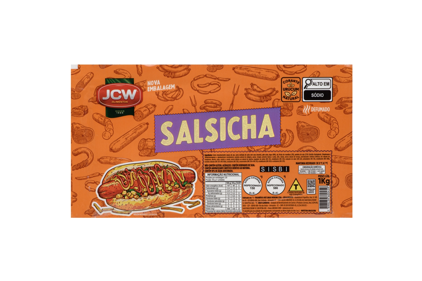 Salsicha Jcw 500g