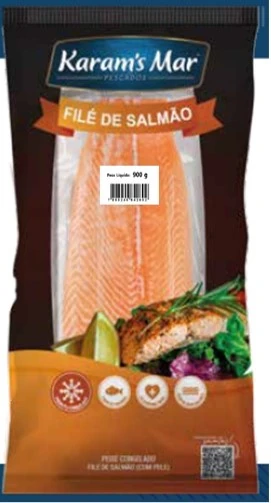 Filé De Salmão Congelado Karams 900g