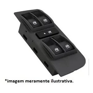 Botão do Vidro Elétrico Dianteiro Lado Esquerdo Quadruplo - DIRETEC DTC2261