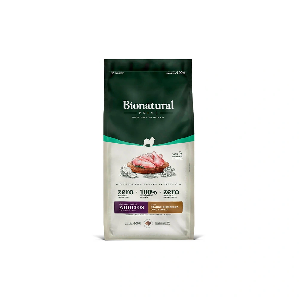 Bionatural Prime Adulto Rp 10kg Frango Blueberry