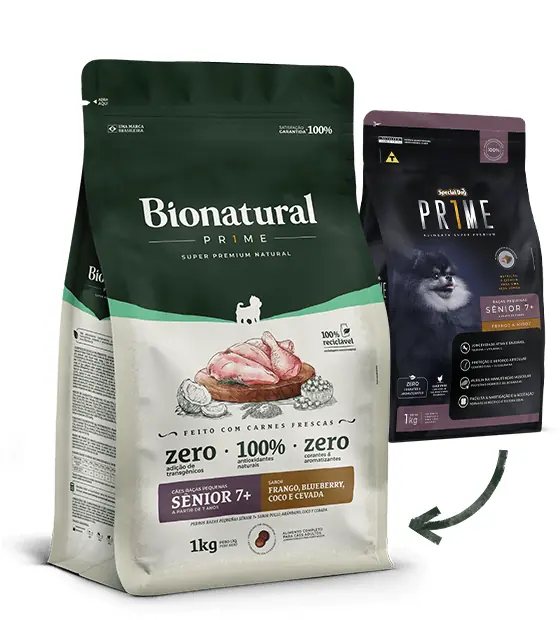 Bionatural Prime Senior Rp 1kg Frango E Blueberry