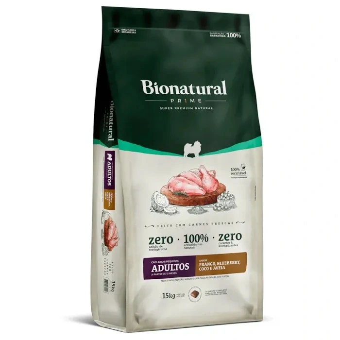 Bionatural Prime Adulto 10,1kg Frango Blueberry