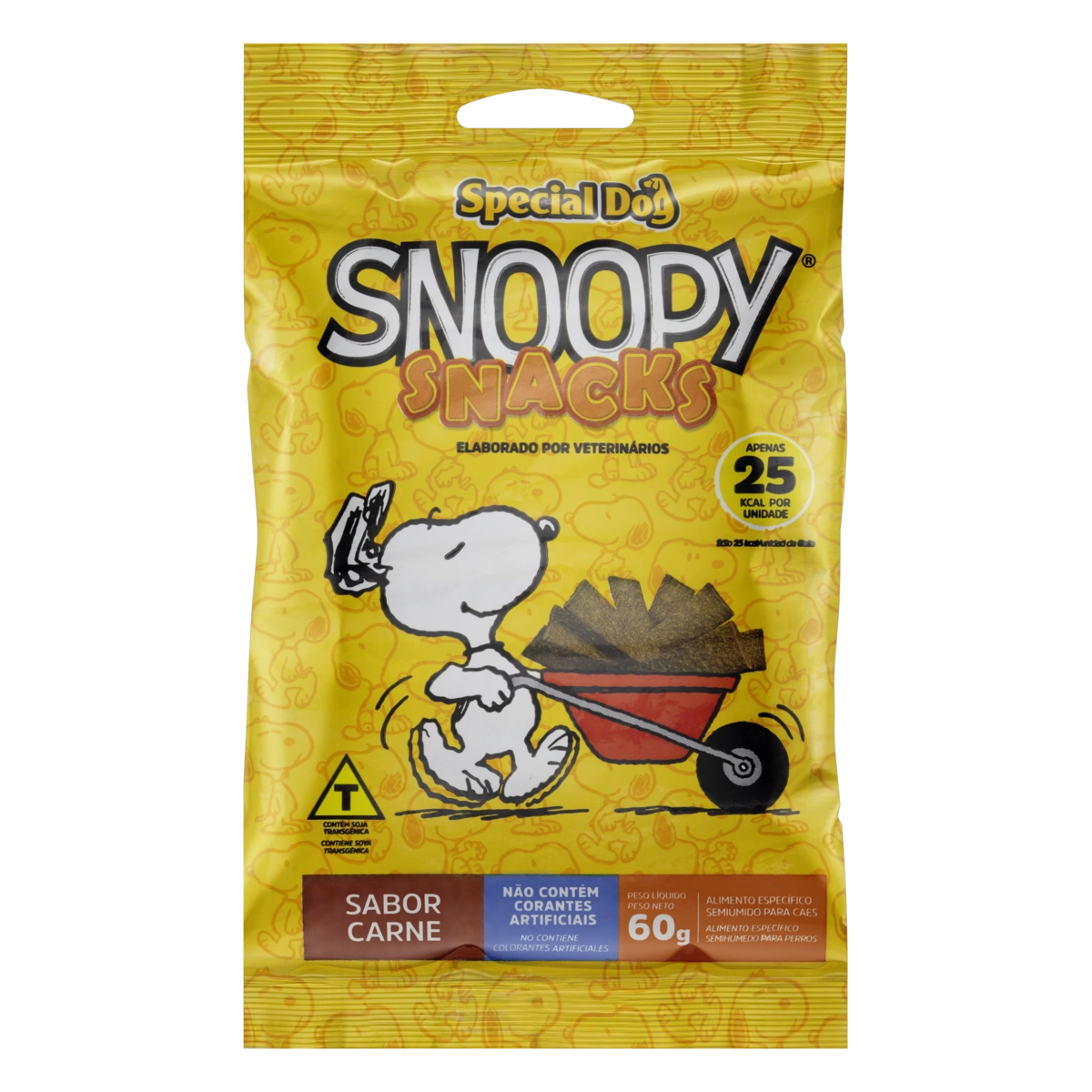 Snacks Para Cães Carne Snoopy Special Dog Pacote 60g