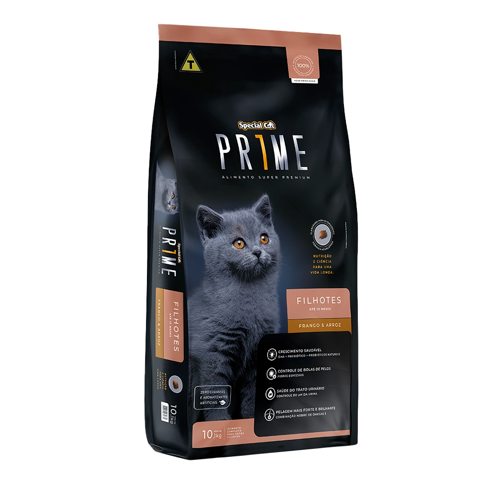 Ração Special Cat Prime Filhotes Sabor Frango e Arroz 10,1Kg