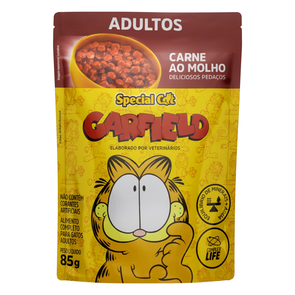 Alimento Para Gatos Adultos Carne Ao Molho Garfield Special Cat Sachê 85g