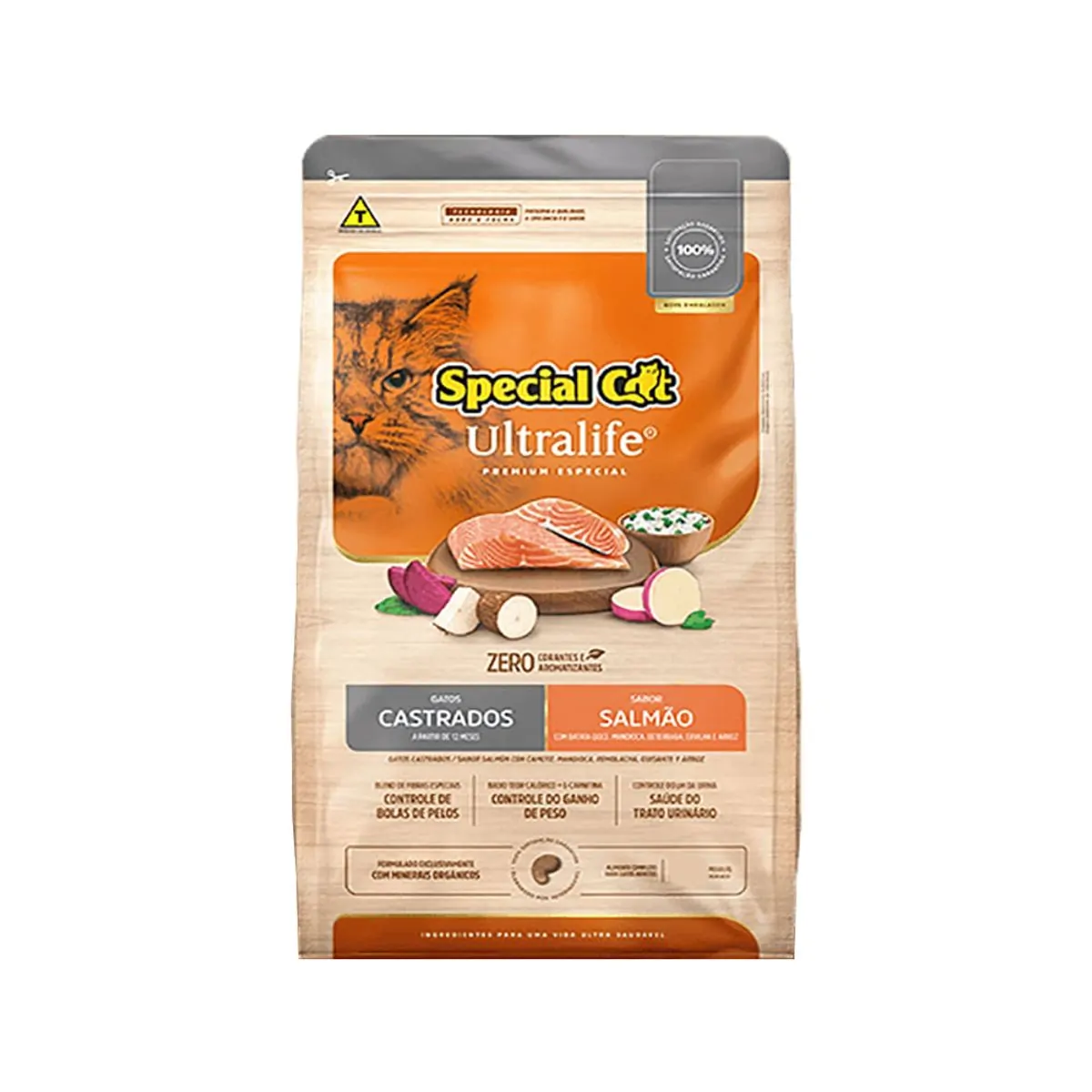 Ração Seca Special Cat Ultralife Castrados Salmão Para Gatos 20 Kg