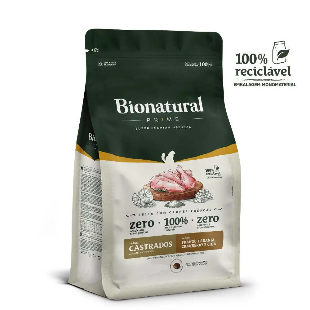 Bionatural Prime Gt Castrado 7,5kg Frango