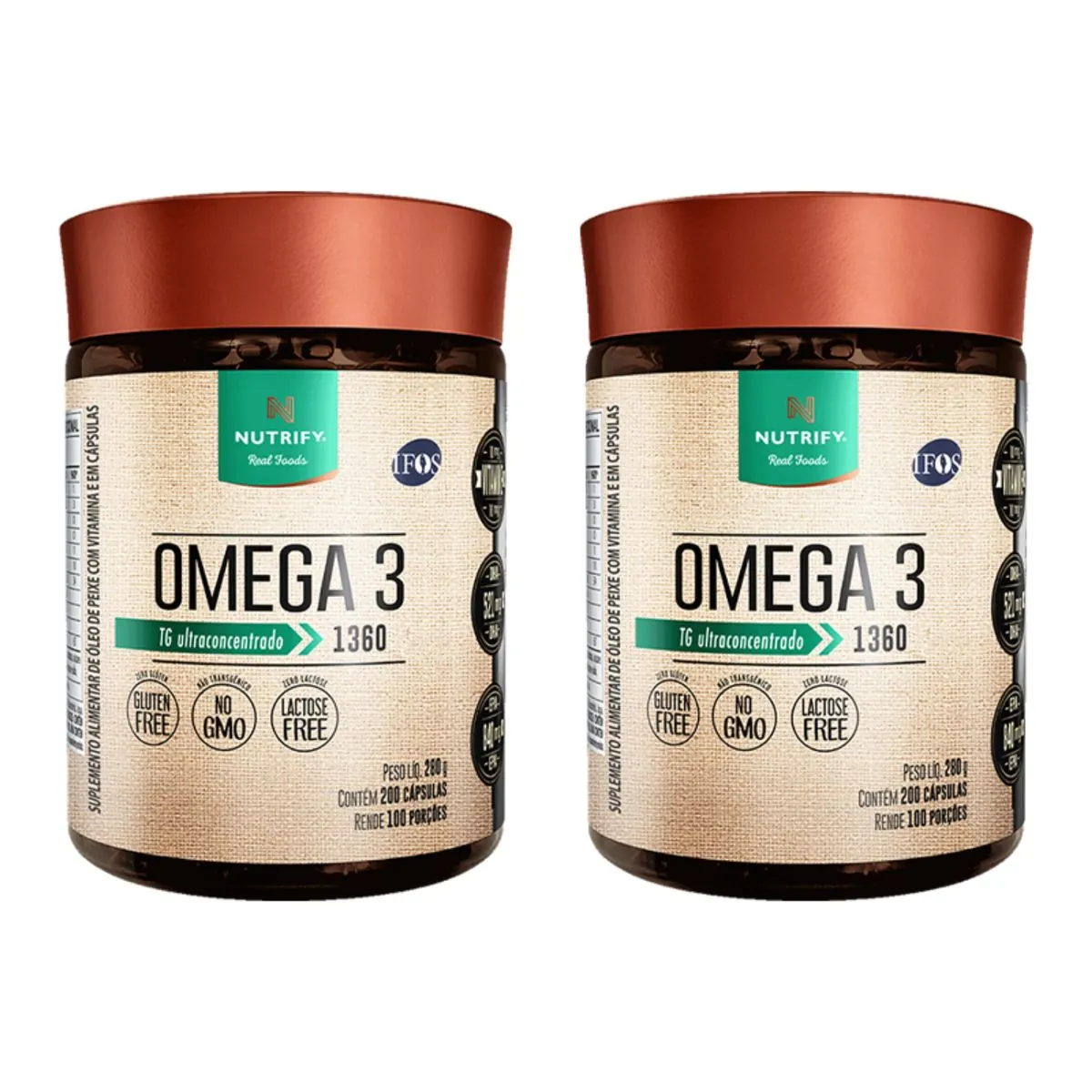 Kit 2X: Ômega 3 TG Ultraconcentrado Nutrify 200 Cápsulas