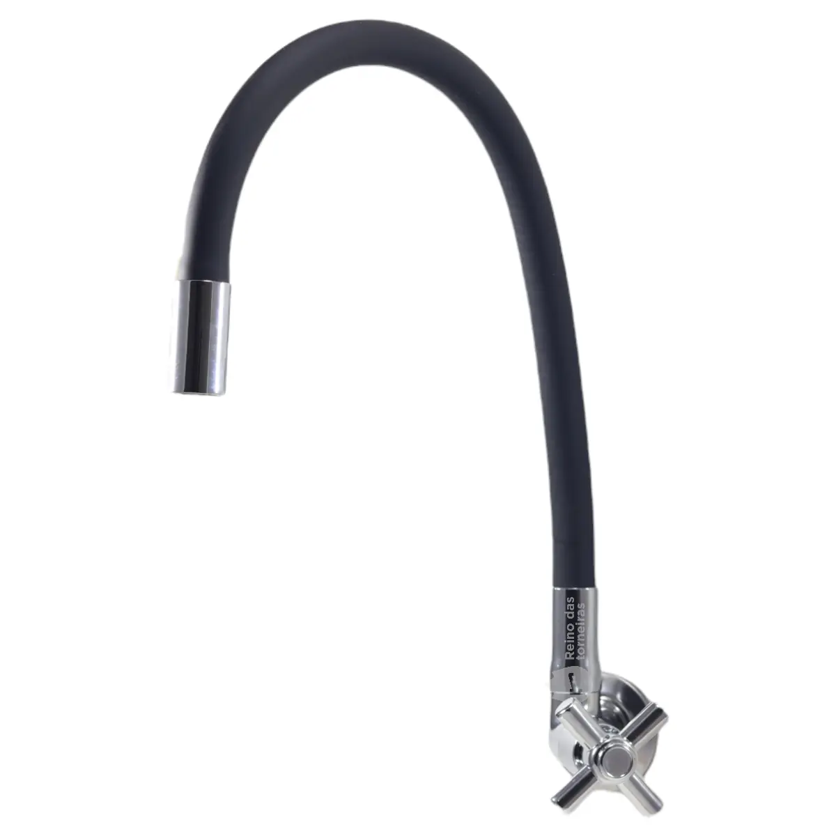 Torneira De Cozinha Parede Gourmet Preta Flexivel C-34