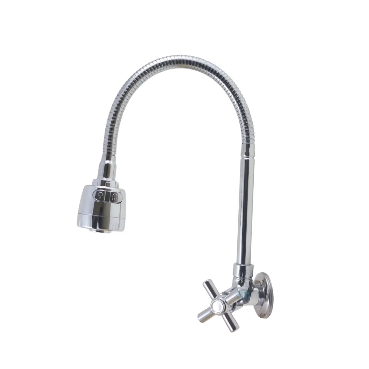 Torneira Gourmet Metal Inox Flexível Pia Cozinha Parede Luxo C-34
