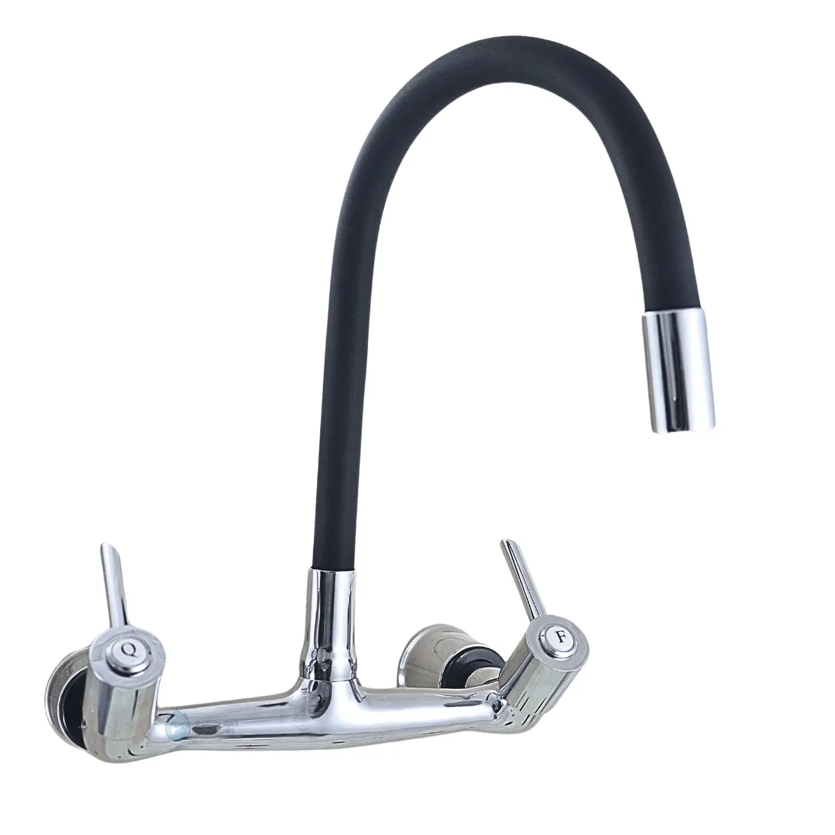 Torneira Misturador Gourmet Cozinha Parede C-61 Preto 1/4v