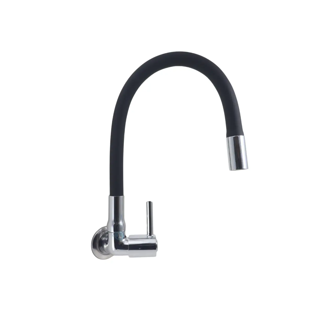 Torneira Gourmet Para Cozinha 100% Metal Tubo Flexível Preta C-61 Parede 1/4v.