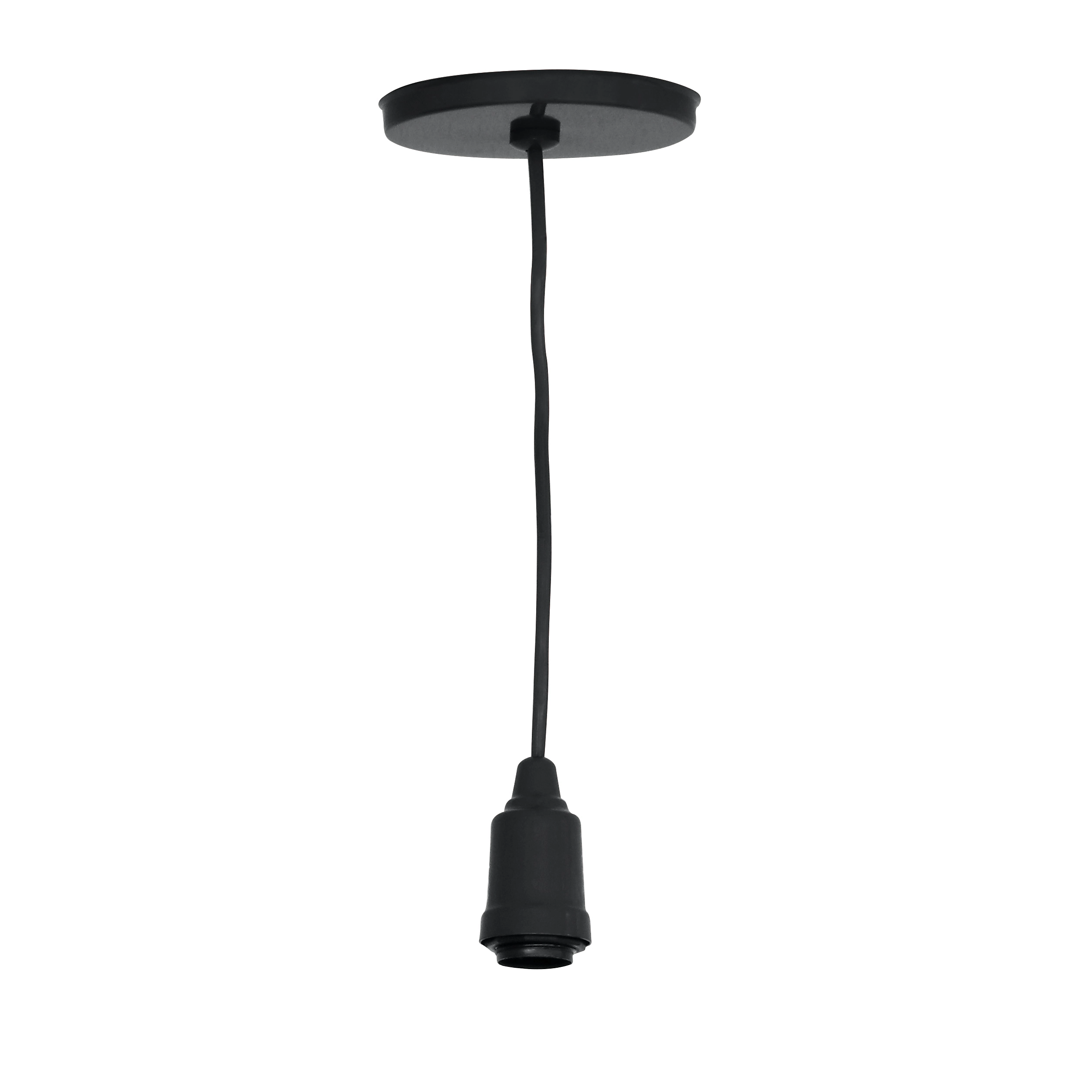 Pendente 1 Lâmpada Metal Preto Color Espaço Luz