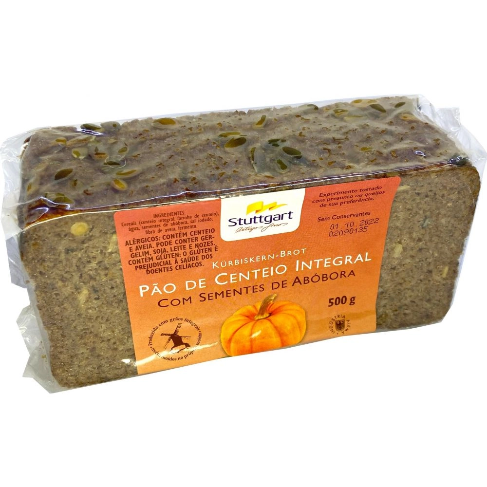 Pão Integral Centeio Com Sementes De Abóbora Meierbaer Pacote 500g