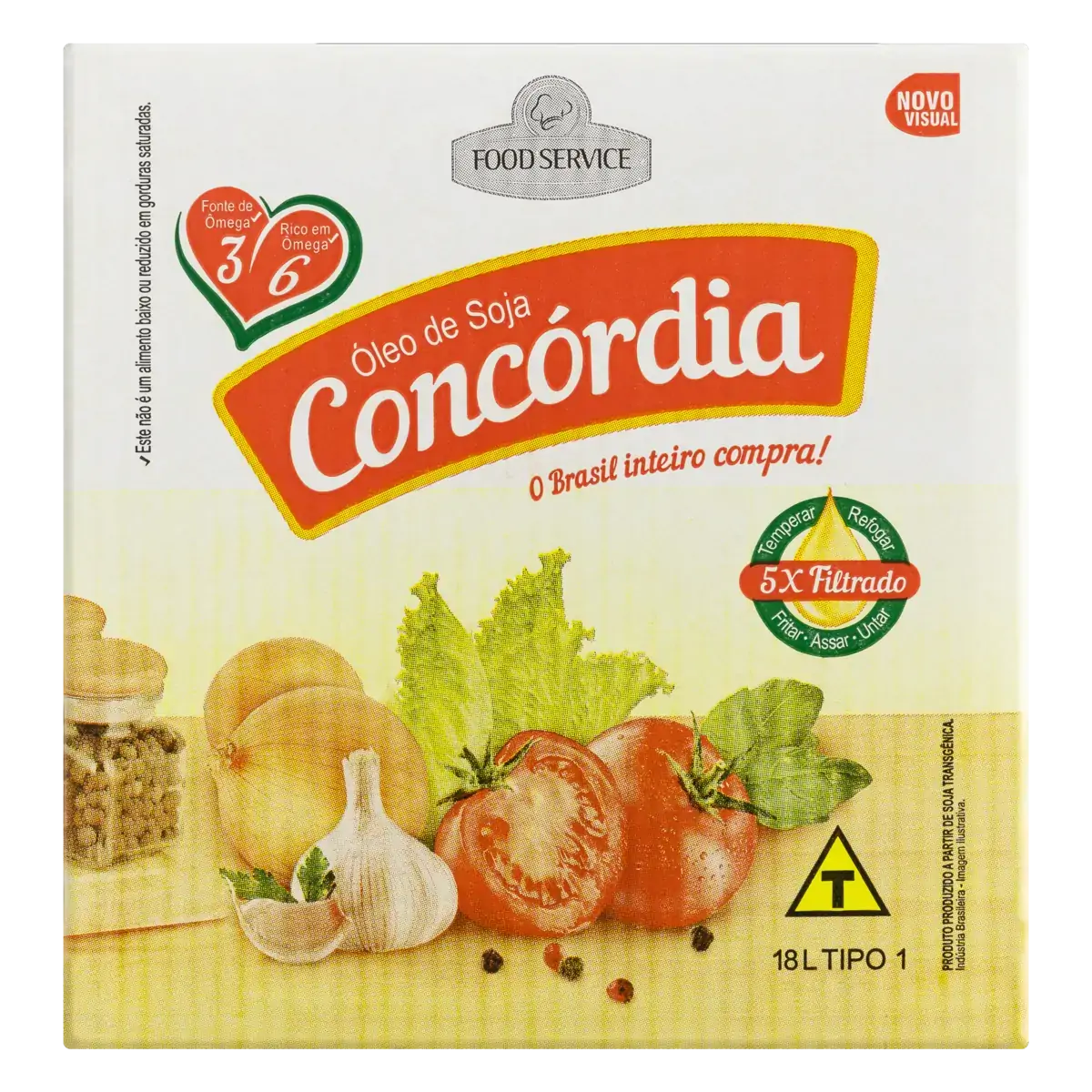 óleo De Soja Tipo 1 Concórdia Bag In Box 18l