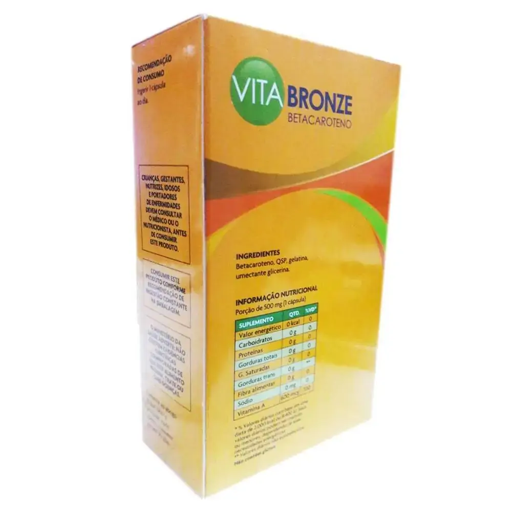 Bronze Betacaroteno Vitaminas A E B 30 G 60 Cps Doctor Berger