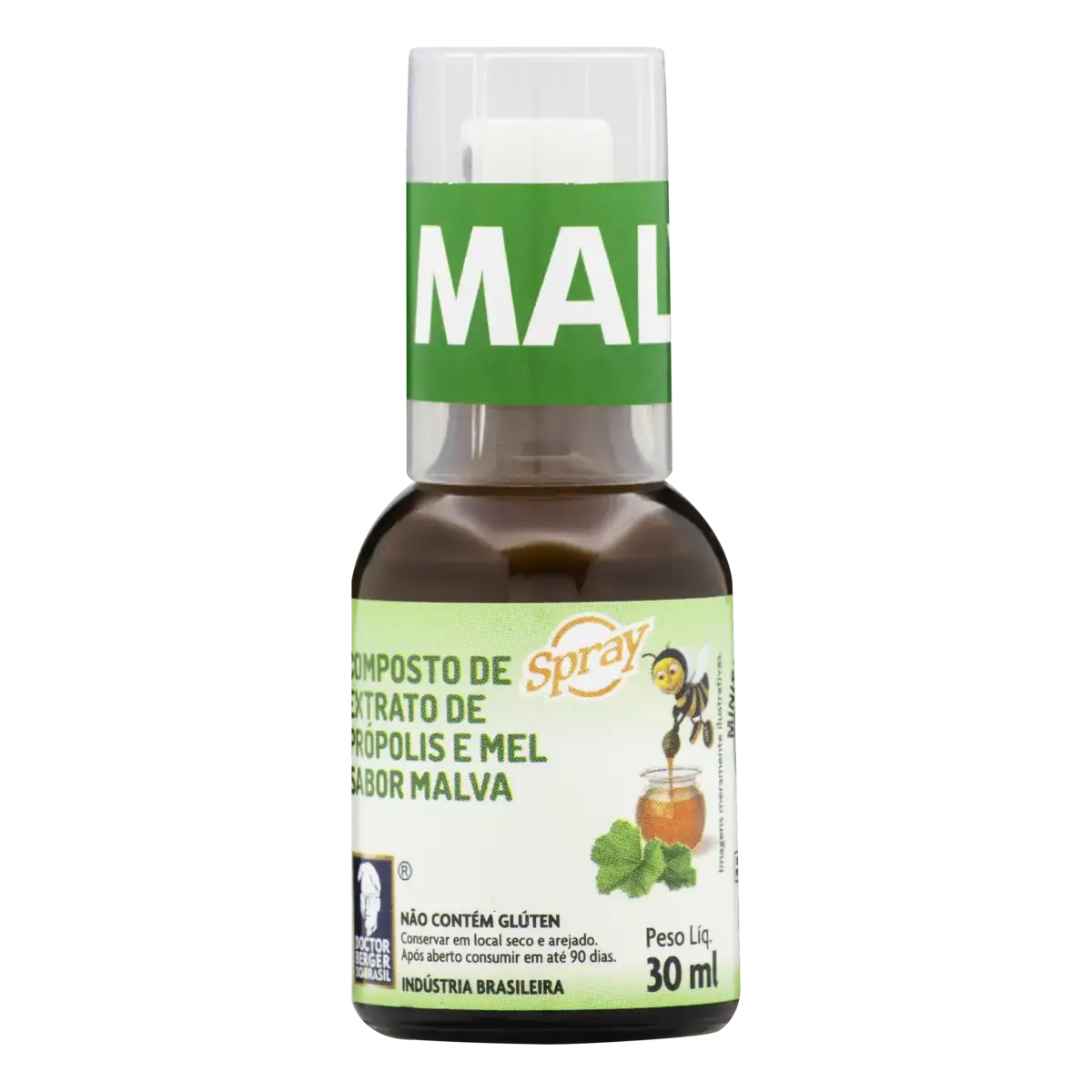 Composto De Mel E Extrato De Própolis Malva Doctor Berger Do Brasil Frasco 30ml Spray Bucal